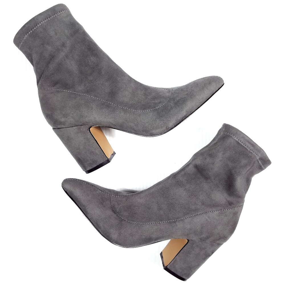 Steve Madden Lolli Gray Suede Ankle Boots